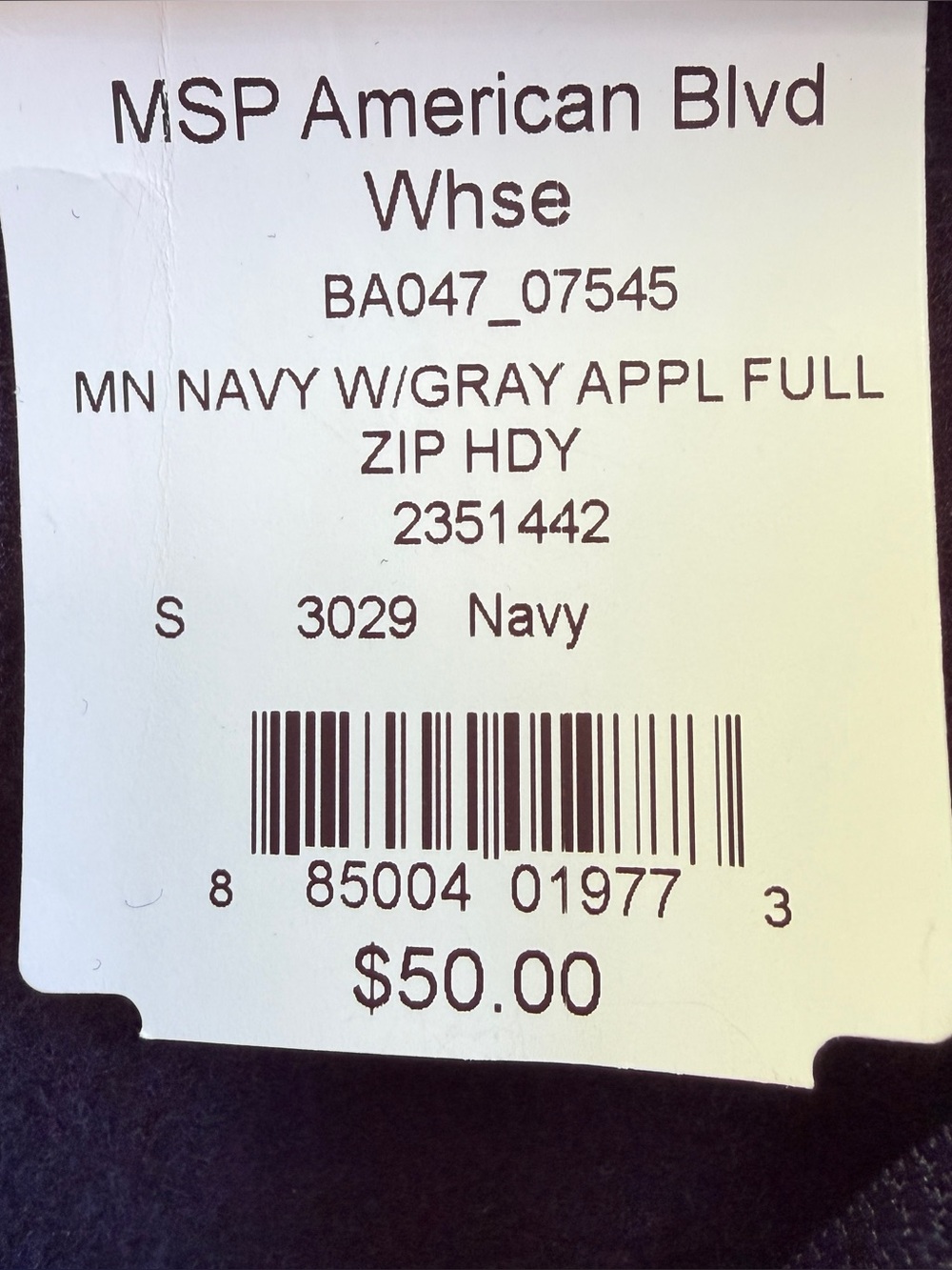 Gildan Minnesota Navy Blue Hoody Small Gray Lettering NWT - Picture 5 of 8